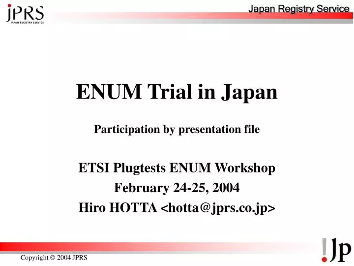 enum trial in japan
