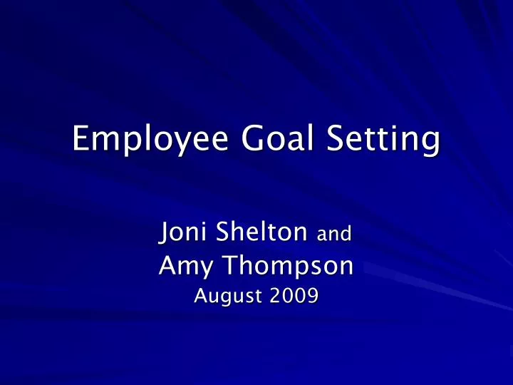 employee goal setting