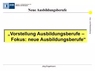 neue ausbildungsberufe