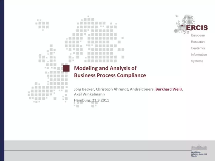 modeling and analysis of business process compliance