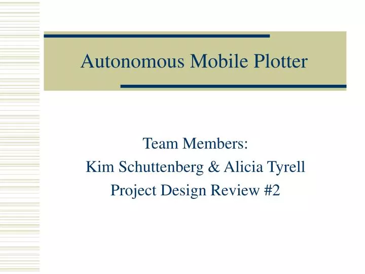 autonomous mobile plotter