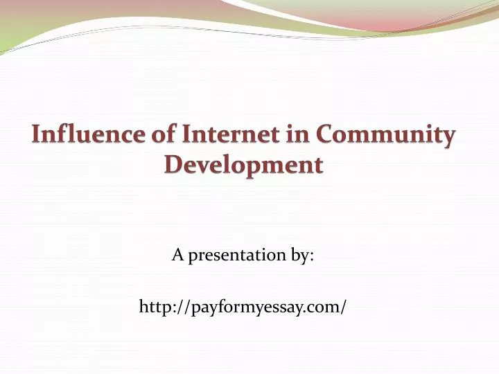 influence of internet in community development