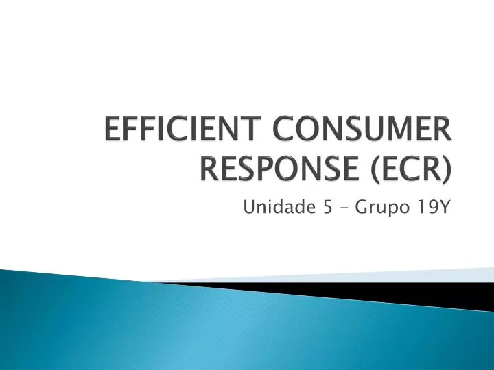 efficient consumer response ecr