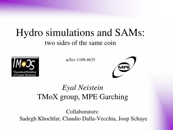 hydro simulations and sams two sides of the same coin arxiv 1109 4635