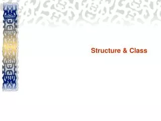 structure class