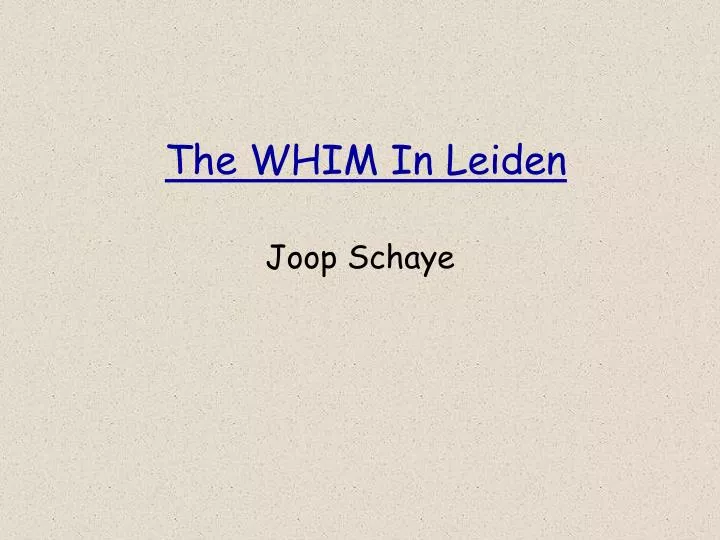 the whim in leiden