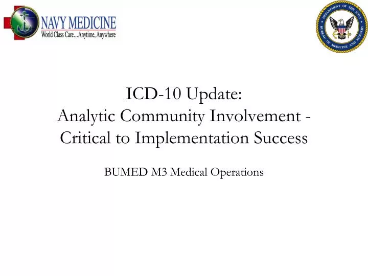 icd 10 update analytic community involvement critical to implementation success