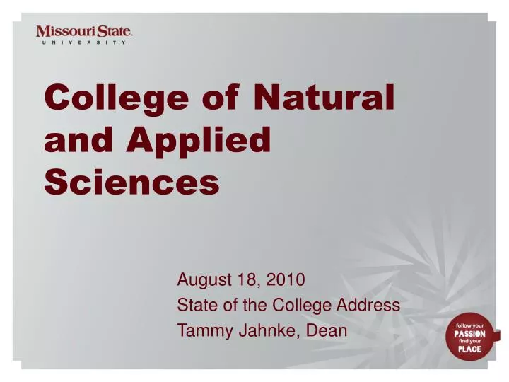 college of natural and applied sciences