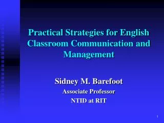 Practical Strategies for English Classroom Communication and Management