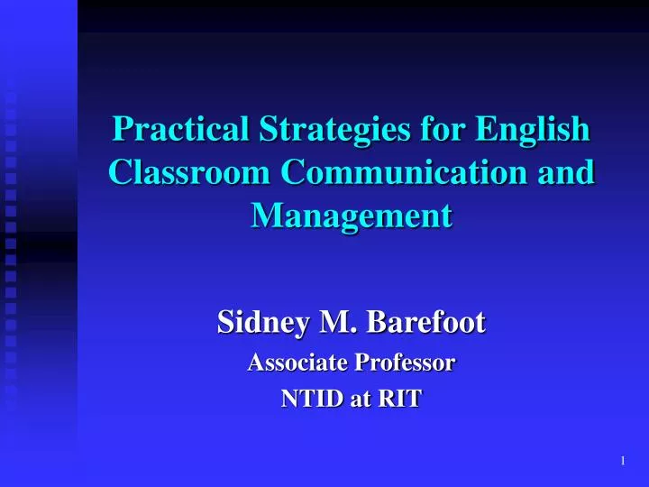 practical strategies for english classroom communication and management