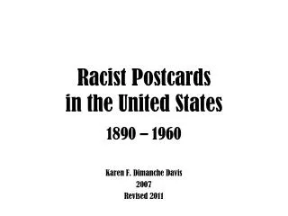 Racist Postcards in the United States