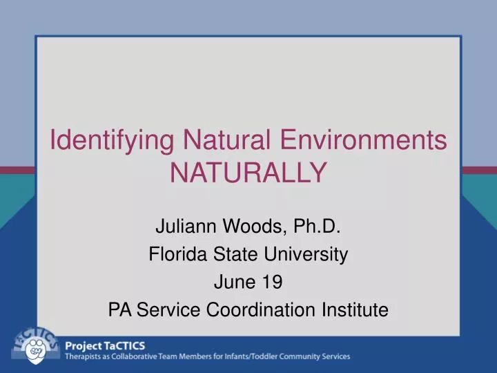 identifying natural environments naturally