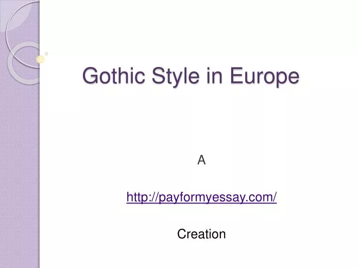 gothic style in europe