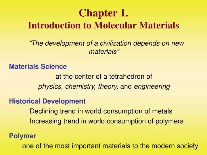 chapter 1 introduction to molecular materials