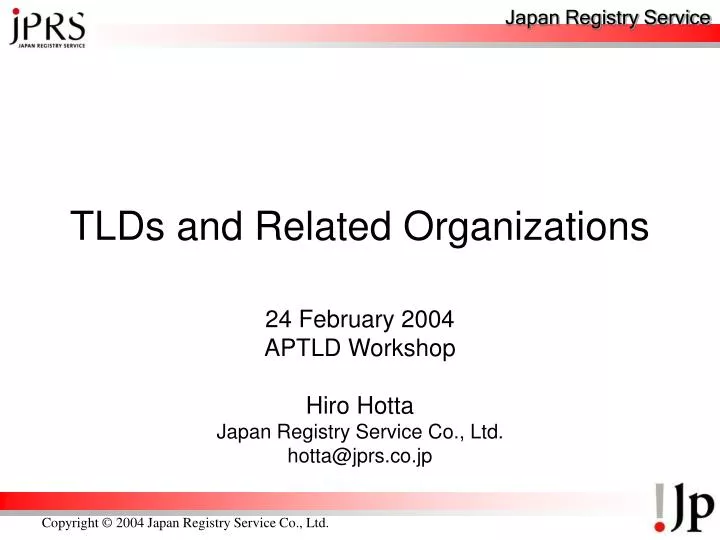 tlds and related organizations