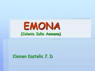 emona colonia iulia aemona