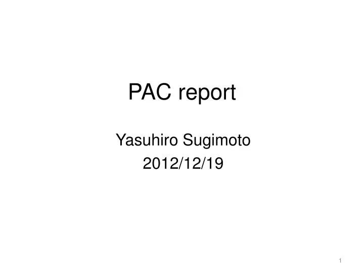 pac report