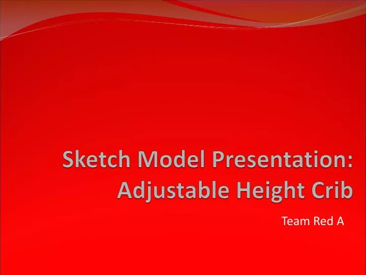 sketch model presentation adjustable height crib