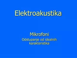 elektroakustika