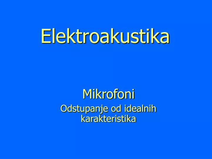 elektroakustika