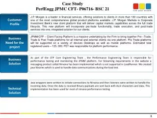 Case Study PerfEngg JPMC CFT- P06716 - BSC 21