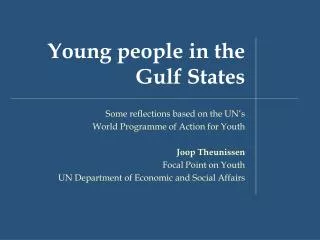 Young people in the Gulf States