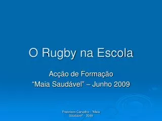 o rugby na escola