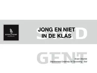 jong en niet in de klas