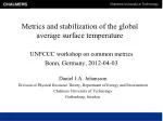 Metrics for Stabilizing Global Average Surface Temperature: Insights from UNFCCC Workshop - slide 1