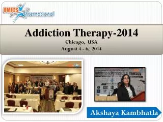 Addiction Therapy-2014 Chicago, USA August 4 - 6, 2014