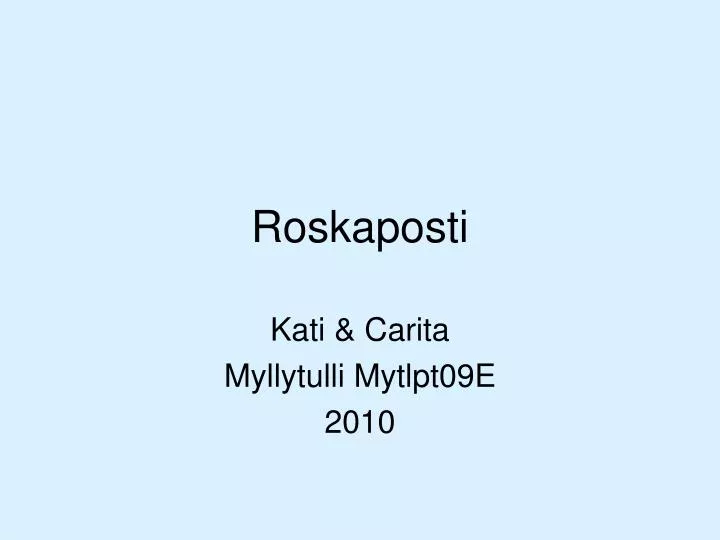 roskaposti