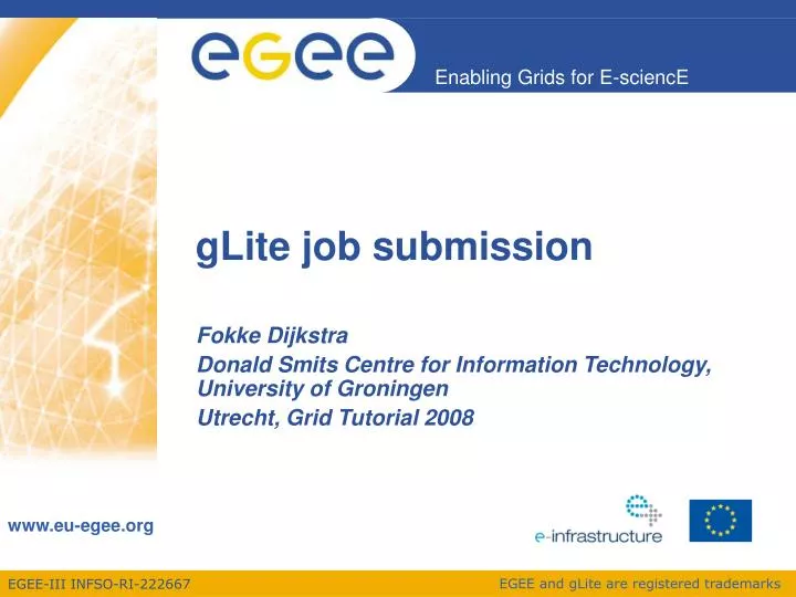glite job submission