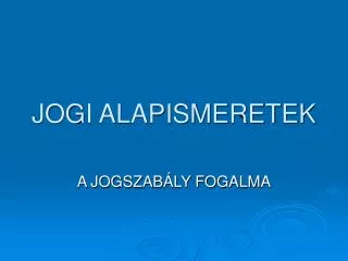 jogi alapismeretek