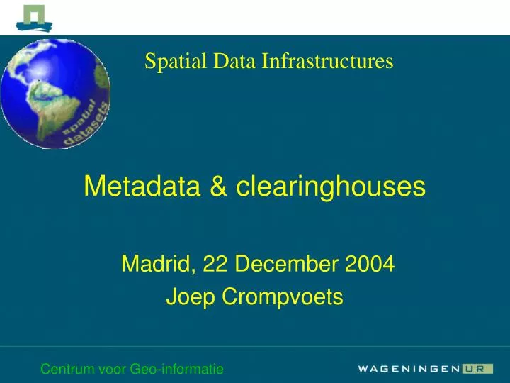 metadata clearinghouses