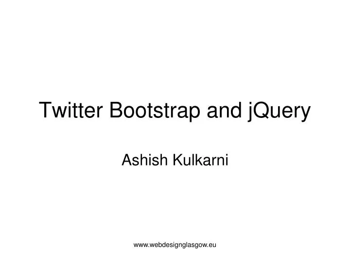 twitter bootstrap and jquery
