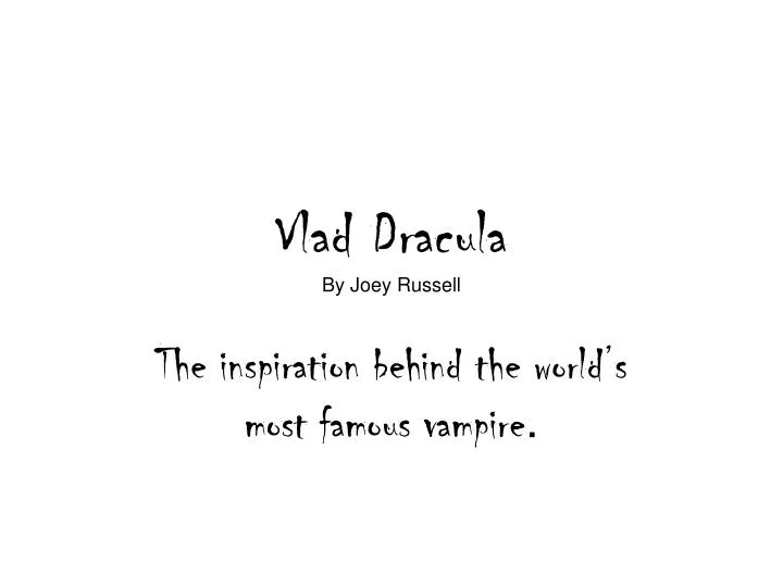 vlad dracula by joey russell