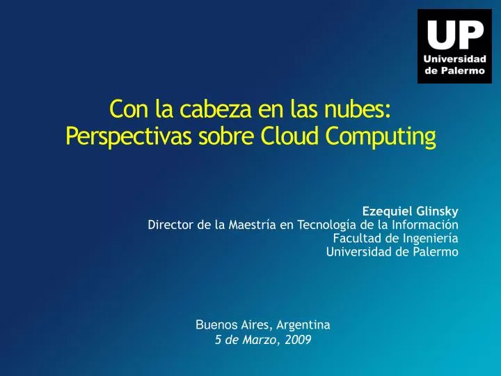 con la cabeza en las nubes perspectivas sobre cloud computing