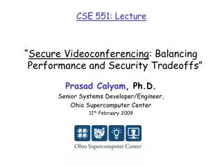 CSE 551: Lecture