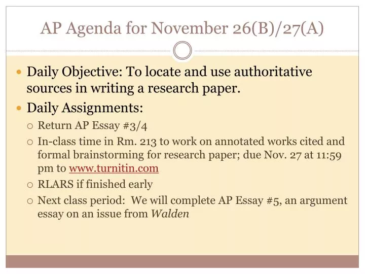 ap agenda for november 26 b 27 a