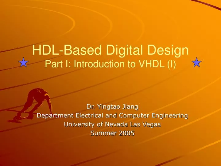 hdl based digital design part i introduction to vhdl i