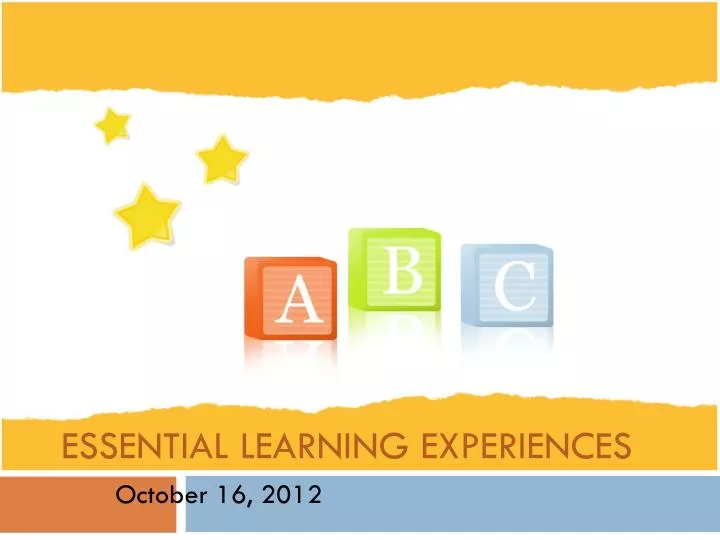essential learning experiences