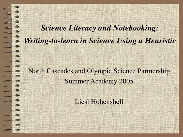 science literacy and notebooking writing to learn in science using a heuristic