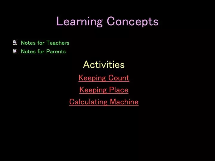 learning concepts