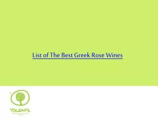 List of The Best Greek Rose Wines