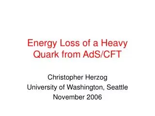 Energy Loss of a Heavy Quark from AdS/CFT