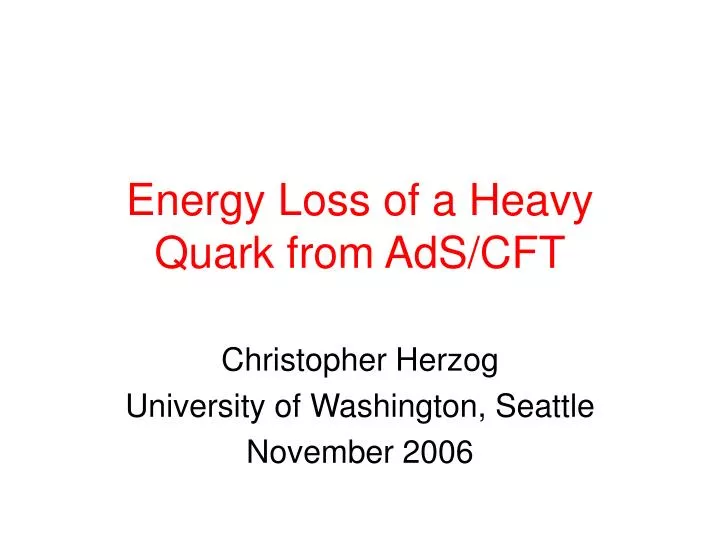 energy loss of a heavy quark from ads cft