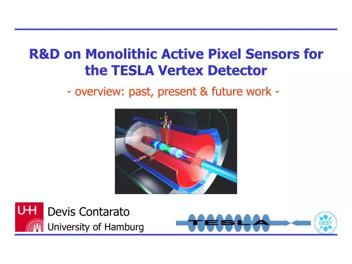 r d on monolithic active pixel sensors for the tesla vertex detector