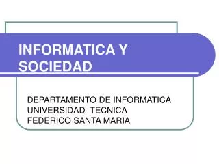 informatica y sociedad
