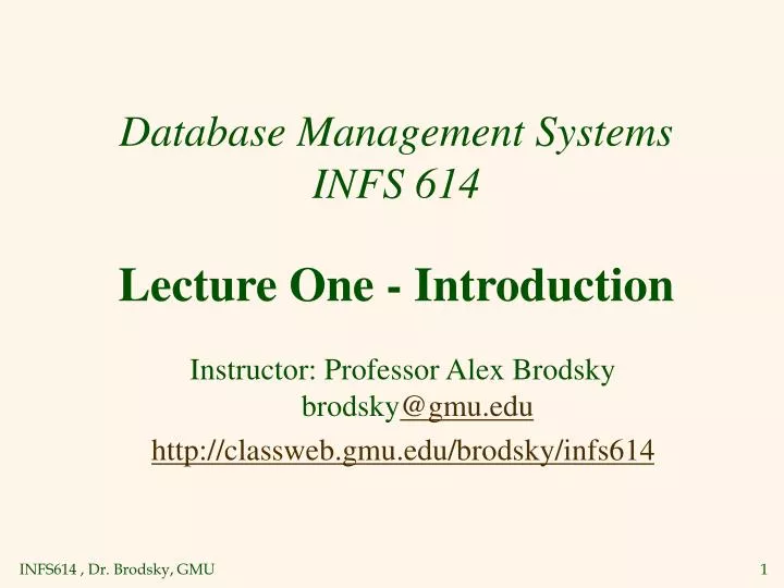 database management systems infs 614