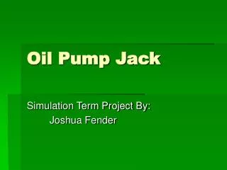 Oil Pump Jack